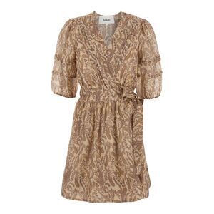 Ba&Sh Women 'Teodora' Beige Dress With V-Neck And Knot At Waist In Fabric Woman